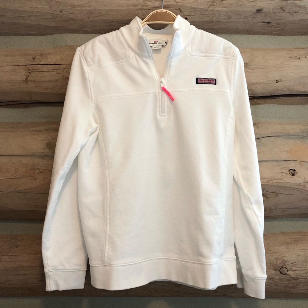 White Vineyard Vines Shep Shirt Sweatshirt